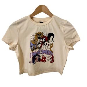 Graphic Print Crop T-shirt